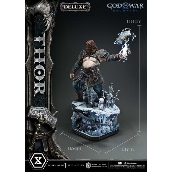 God of War: Ragnarök Real Elite Masterline Series Statue 1/3 Thor Deluxe Version 105 cm