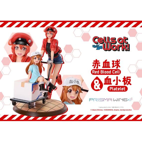 Cells at Work Prisma Wing PVC Statue Red Blood Cell & Platelet  26 cm