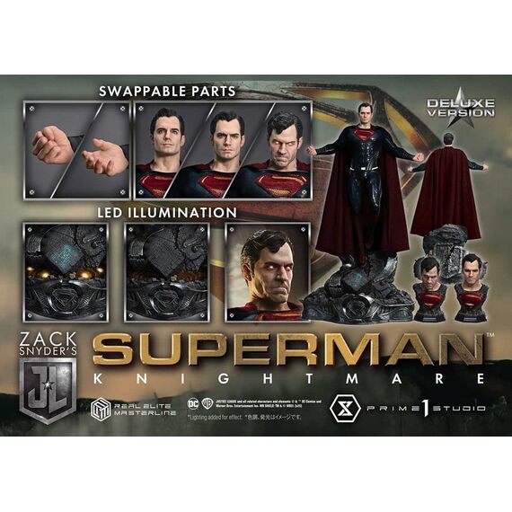 Zack Snyder's Justice League Real Elite Masterline Series Statue 1/3 Superman Knightmare Color Edition Deluxe Bonus Ver. 95 cm