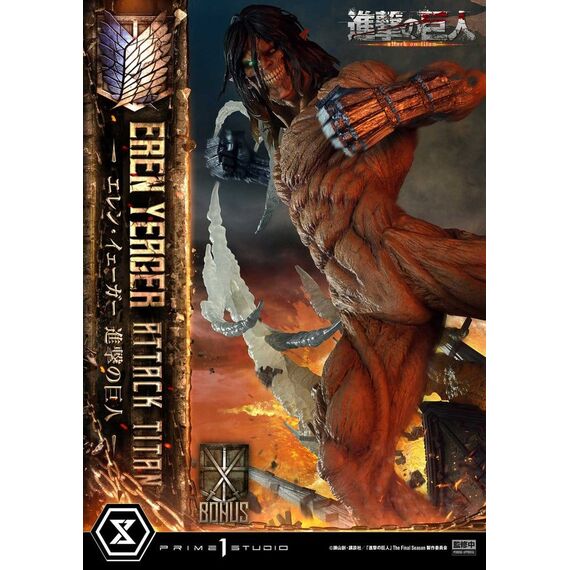 Attack on Titan (TV animation) Ultimate Diorama Masterline Statue Eren Yeager Attack Titan Bonus Version 81 cm