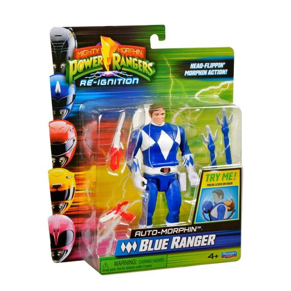 Mighty Morphin Power Rangers Action Figure Auto-Morphin Blue Ranger 12 cm