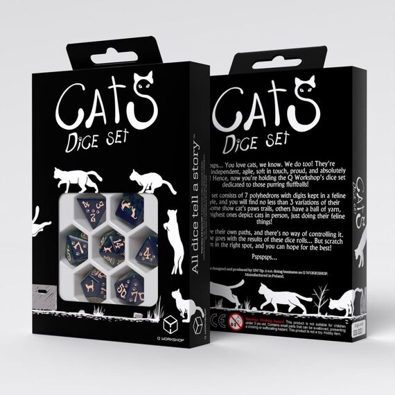 CATS Dice Set of 7 Mittens