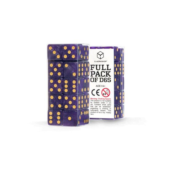 Q Workshop Dice Set Full Pack D6 Shimmering Purple (20)