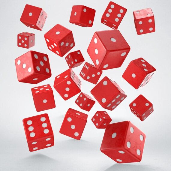 Q Workshop Dice Set Full Pack D6 Red (20)