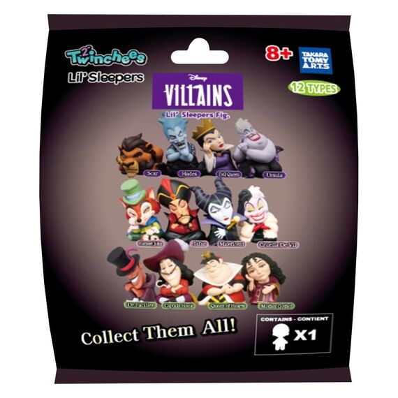Disney Villains Twinchees Mini Figures Lil' Sleepers 5 cm Blind Pack Display (24)