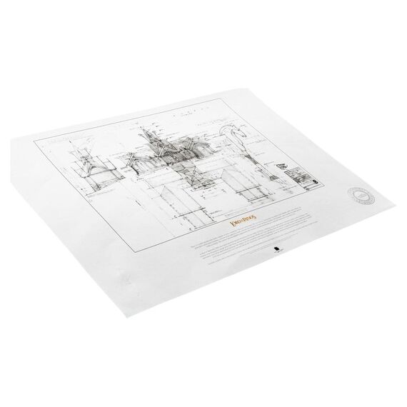 Lord of the Rings Blueprint Art Print The Stable of Edoras 59 x 42 cm
