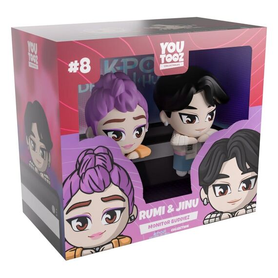 KPop Demon Hunters Vinyl Figures Jinu & Rumi Monitor Buddiez 6 cm