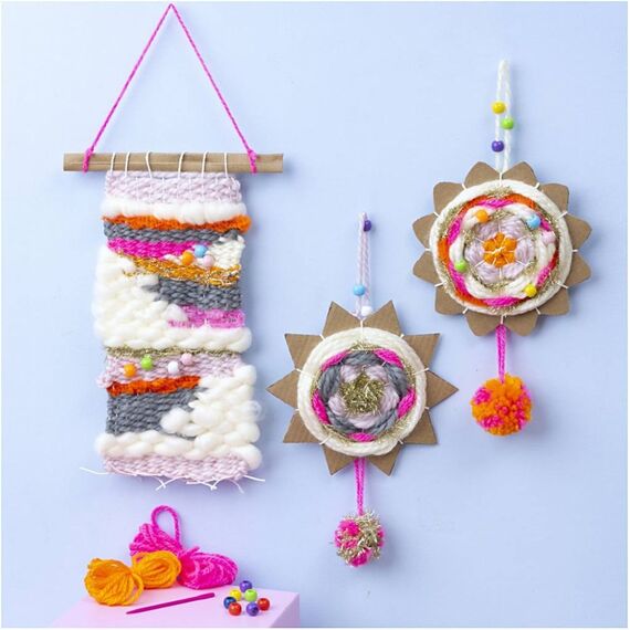 DIY Kit - Craft Kit Weaving, Wall hangings, assorted colours, 1 pack (977879) / Toys