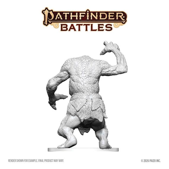 Pathfinder Battles Deep Cuts Unpainted Miniature Forest Troll 15 cm