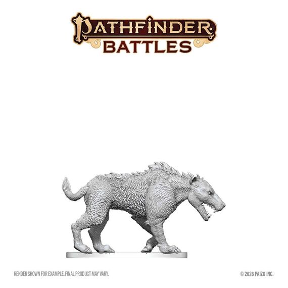 Pathfinder Battles Deep Cuts Unpainted Miniature Hyaenodon 13 cm