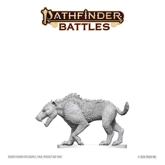 Pathfinder Battles Deep Cuts Unpainted Miniature Hyaenodon 13 cm
