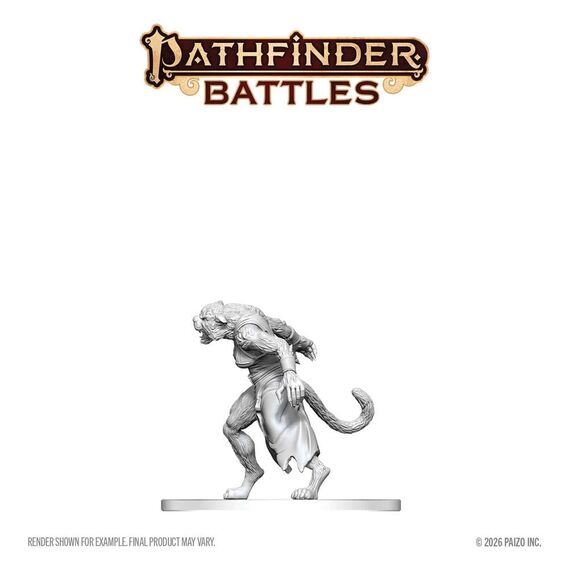 Pathfinder Battles Deep Cuts Unpainted Miniature Weretiger 13 cm