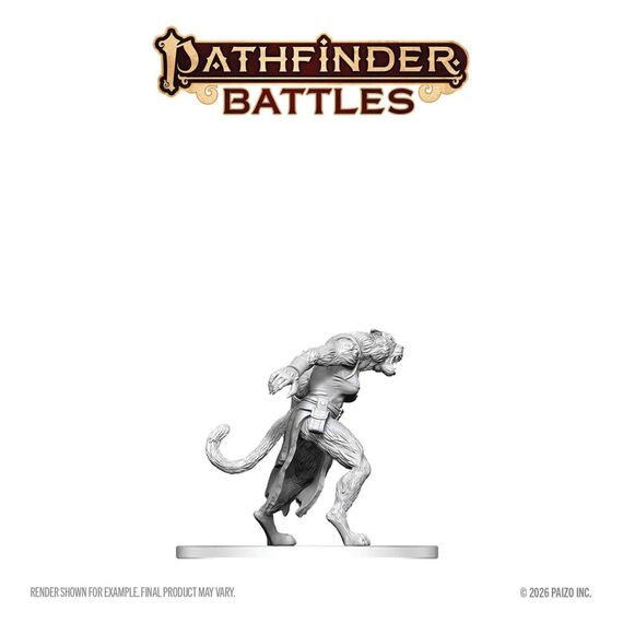 Pathfinder Battles Deep Cuts Unpainted Miniature Weretiger 13 cm