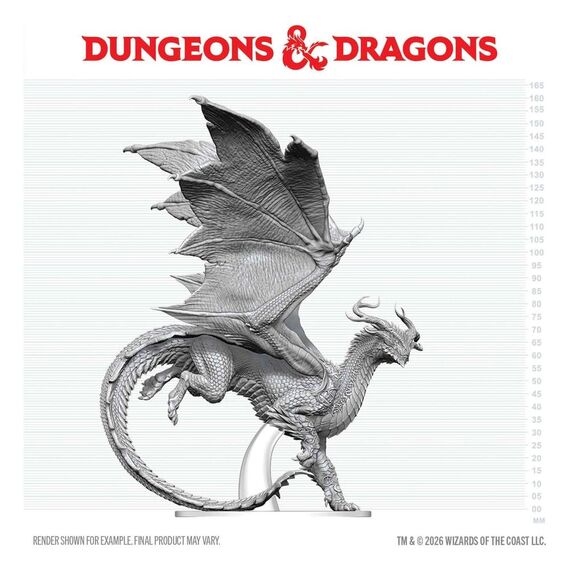 Dungeons & Dragons Nolzur's Marvelous Miniatures Unpainted Miniature Adult Spirit Dragon 24 cm