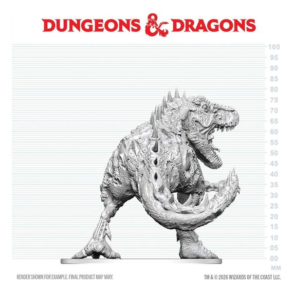 Dungeons & Dragons Nolzur's Marvelous Miniatures Unpainted Miniature Tyrannosaurus Zombie 20 cm