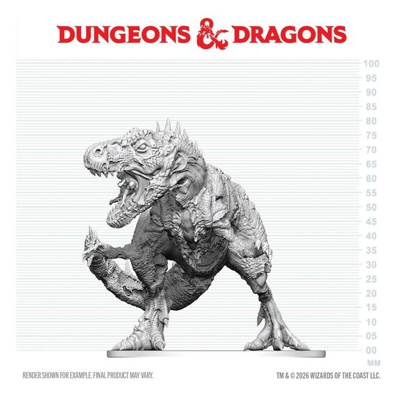 Dungeons & Dragons Nolzur's Marvelous Miniatures Unpainted Miniature Tyrannosaurus Zombie 20 cm