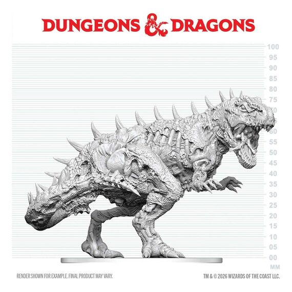 Dungeons & Dragons Nolzur's Marvelous Miniatures Unpainted Miniature Tyrannosaurus Zombie 20 cm