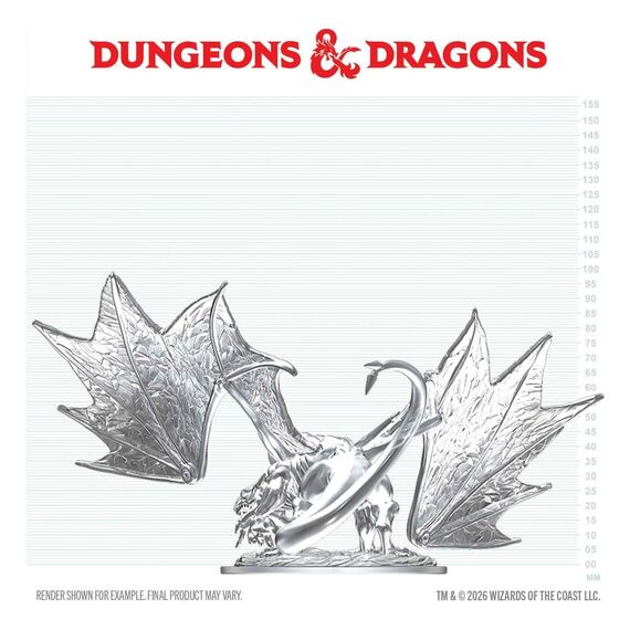 Dungeons & Dragons Nolzur's Marvelous Miniatures Unpainted Miniature Young Sapphire Dragon 20 cm