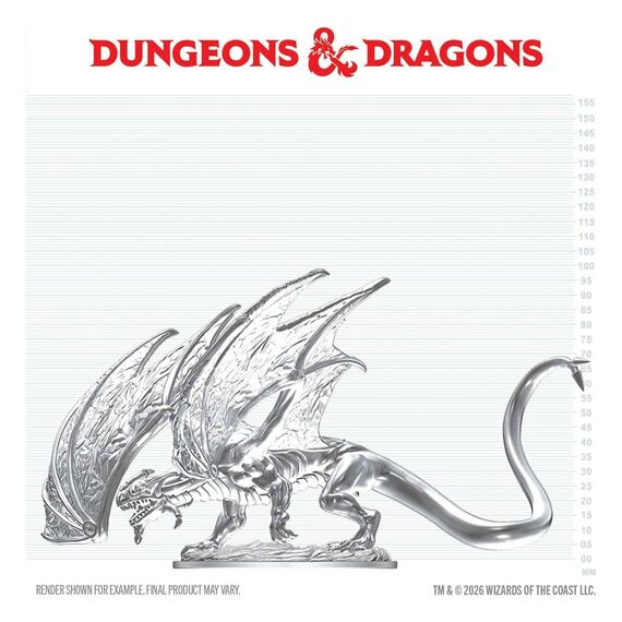 Dungeons & Dragons Nolzur's Marvelous Miniatures Unpainted Miniature Young Sapphire Dragon 20 cm