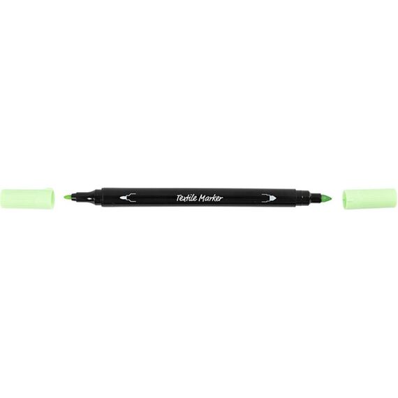 Creativ Company - Textile markers, line 2,3+3,6 mm, pastel colours, 6 pc/ 1 pack (334829) / Toys