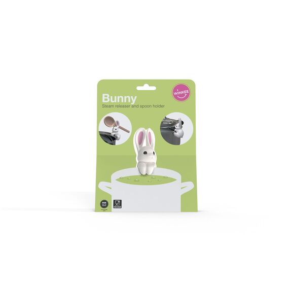 Winkee - Spoon and pot lid holder - Rabbit Spoon Holder and Steam Release - compact / Gadgets