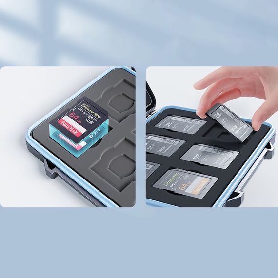Orico PHCD Case for Memory Cards and Data Media Black 2.5" SSD 2.5" HDD M.2 SSD SD Micro SD CompactFlash Card Readers - Black