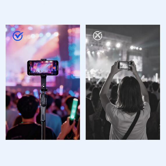 Selfie stick Orico SPM175 tripod 1/4" for phone camera with 360 degree rotation Bluetooth 5.2 - black | Techbox