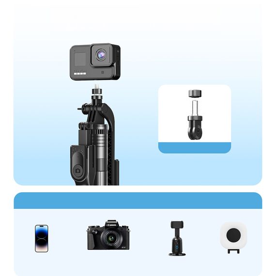 Selfie stick Orico SPM175 tripod 1/4" for phone camera with 360 degree rotation Bluetooth 5.2 - black | Techbox