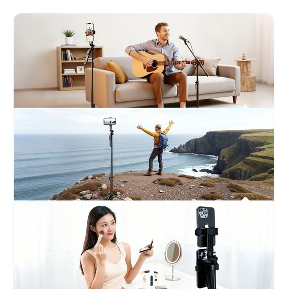 Selfie stick Orico SPM215 tripod 1/4" for phone camera with 360-degree rotation Bluetooth 5.2 - black | Techbox