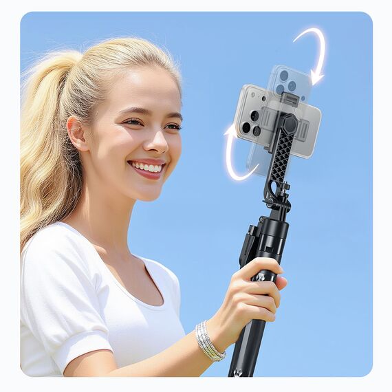Selfie stick Orico SPN185 1/4" tripod for phone camera with 360 degree rotation Bluetooth 5.2 - black | Techbox