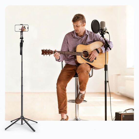 Selfie stick Orico SPN185 1/4" tripod for phone camera with 360 degree rotation Bluetooth 5.2 - black | Techbox