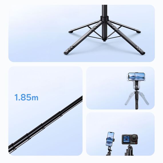 Selfie stick Orico SPN185 1/4" tripod for phone camera with 360 degree rotation Bluetooth 5.2 - black | Techbox