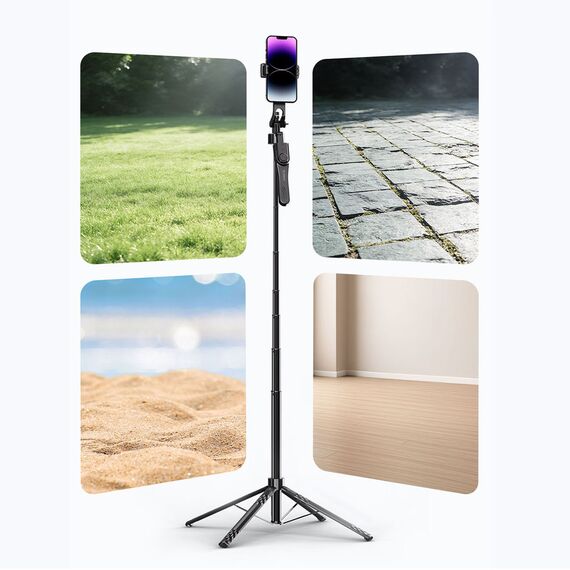 Selfie stick Orico SPN185 1/4" tripod for phone camera with 360 degree rotation Bluetooth 5.2 - black | Techbox