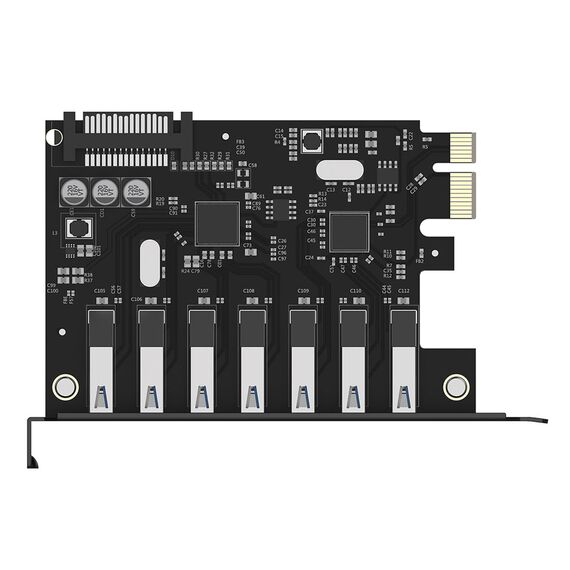Orico PVU3 PCI-E 7x USB 3.0 Expansion Card for Desktop - Black
