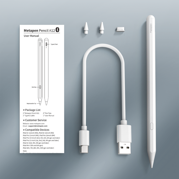 Metapen Pencil A12 for iPad - White