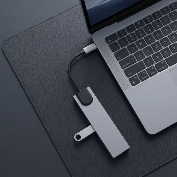 Tech-Protect HB09 USB hub 8in1 TYPE-C + USB-A 3.0 + USB-C 3.0 + HDMI 4K 60HZ + SD/TF + PD100W + RJ45 1000 MB/S - gray