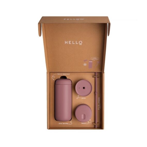 Fellow Carter Move Mug 3-in-1 Travel mug with 3 lids 473 ml Powder Pink