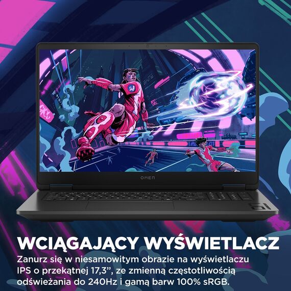 HP OMEN 17-db0128nw Ryzen 5 8645HS 17.3"FHD IPS 144Hz 300n AG 16GB DDR5 5600 SSD512 RTX 4060_8GB 83Wh Win11 2Y