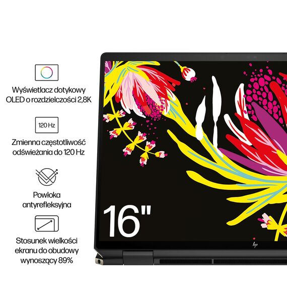 HP Spectre x360 16-aa0233nw Ultra 7 155H 16" 2.8K Touch OLED 120Hz AG 16GB DDR5 6400 SSD1TB RTX 4050_6GB Cam 9MP 83Wh  W11Pro 2Y