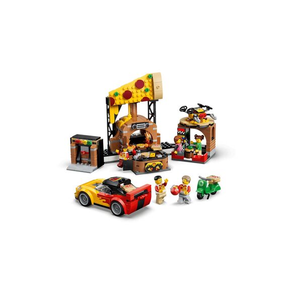 LEGO CITY 60496 Pizza Delivery Experience with Vehicles