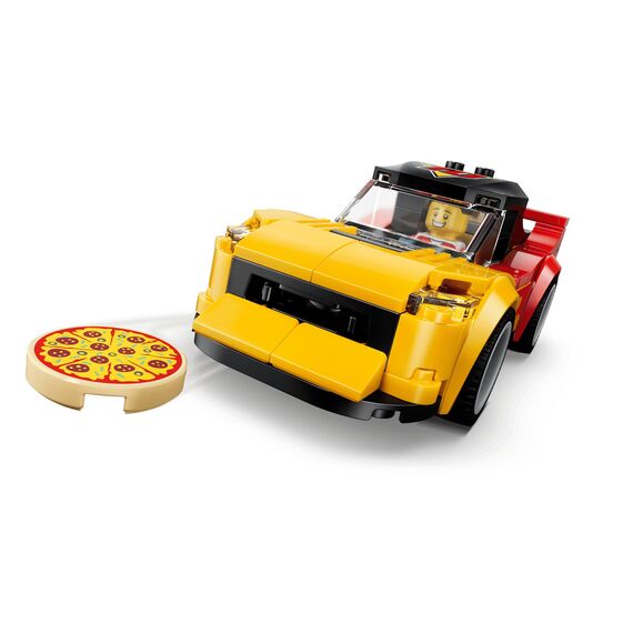LEGO CITY 60496 Pizza Delivery Experience with Vehicles