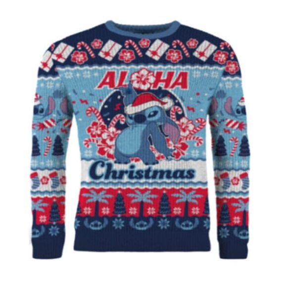 Lilo & Stitch Christmas Sweater Stitch Aloha Christmas  Size L