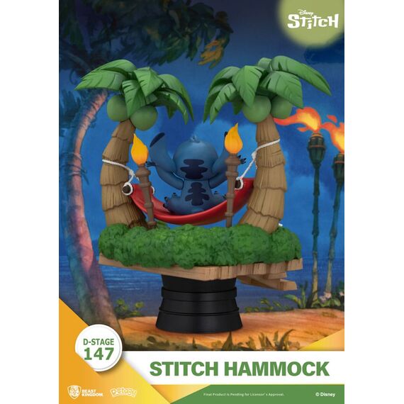 Lilo & Stitch D-Stage PVC Diorama Stitch Hammock 13 cm