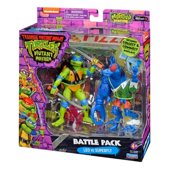 Teenage Mutant Ninja Turtles Action Figures Leonardo vs. Super Fly 11 cm