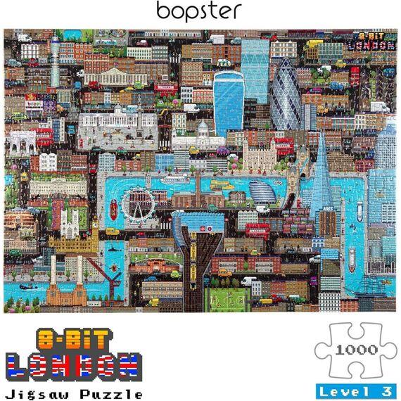 8-Bit Pixel Puzzle London Level 3 1000 Pieces