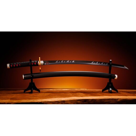 Demon Slayer: Kimetsu no Yaiba Proplica Replica 1/1 Nichirin Sword (Tanjiro Kamado) Kyojuro Rengoku´s Sword Gueard Ver. 88 cm