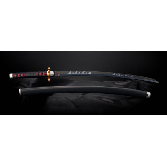 Demon Slayer: Kimetsu no Yaiba Proplica Replica 1/1 Nichirin Sword (Tanjiro Kamado) Kyojuro Rengoku´s Sword Gueard Ver. 88 cm