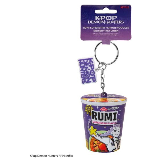 KPop Demon Hunters Squishy Keychain Rumi Superstar Flavor Noodles
