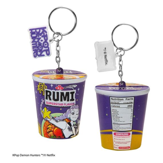 KPop Demon Hunters Squishy Keychain Rumi Superstar Flavor Noodles