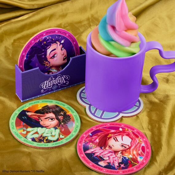 KPop Demon Hunters Set of 4 Coasters HUNTR/X